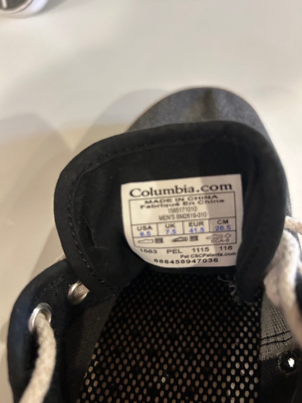 Columbia Men's Charcoal Gray Canvas Low-Top Sneakers with White Laces - Picture 2 of 9